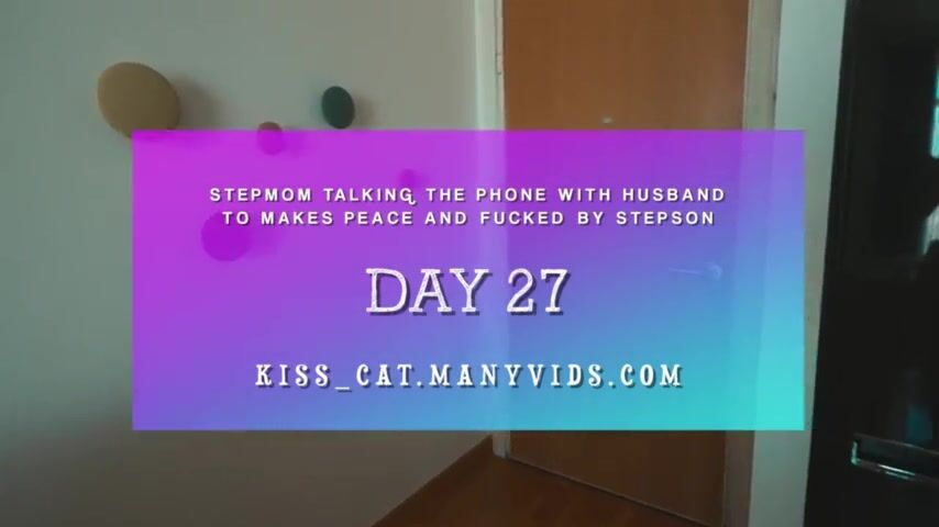 DAY 26 - Stepmom come Stepson for stay at night and got rough sex in share bed