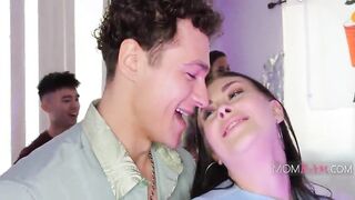 Curvy Stepmom Joins the Party Fun with Her Stepson's Friends!