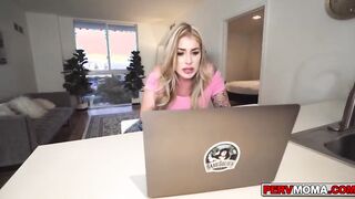 Stepmom Lolly Dames takes stepson into the bedroom to reward him for his high grades