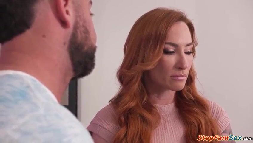 Busty stepmom Sophia Locke tells her stepson they cant fuck anymore.It didnt last long and the big tit milf deepthroats n gets her shaved pussy banged