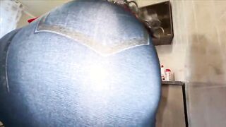 Stepmom in a petticoat stood in the kitchen and called her stepson to fuck her in anal