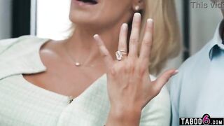 Infidelity is nothing for mature blonde stepmom MILF fucking her stepson