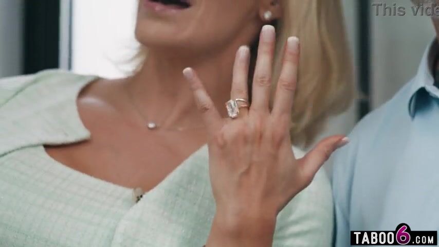 Infidelity is nothing for mature blonde stepmom MILF fucking her stepson
