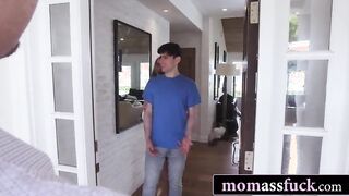 Sneaky Anal MILF and her Stepson Having Sex During Neighbors' Visit