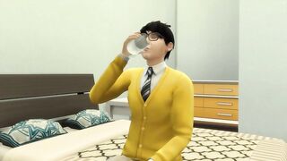 Korean Stepmom's Bedroom Surprise: An Intimate Encounter with Her Stepson's Passionate Touch