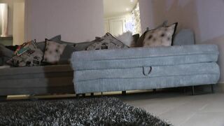 Curvy Blonde Teases Her Husband with a Playful Show