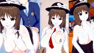 [Eroge Koikatsu! ] Touhou Project Renko Usami's boobs rubbed and sex after being served as a standing handjob blowjob! Big Breasts Hentai [Hentai Game Toho]