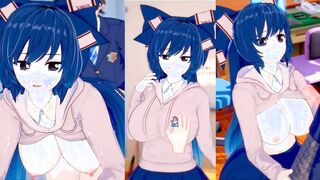 Intimate Moments in Koikatsu! Explore the Fantasy with Yigami Shien - Big Breasts and Engaging Gameplay! Tags: Handjob, Hentai, Game, Big Tits.