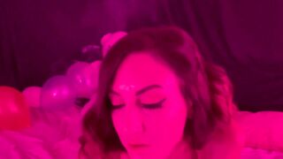 European Stepmom Artemisia Love Hot sexy smoke Fetish Sesh Long hair big juicy boobs wet shaved vagina