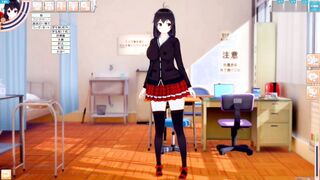 [Eroge Koikatsu! ] Touhou Project Sex after rubbing the boobs of the sealed beast Nue and having him serve as a standing handjob blowjob! Big breasts anime [Hentai game Toho]