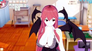 [Eroge Koikatsu! ] Touhou project Sex after rubbing the boobs of a small devil and having him serve as a standing handjob blowjob! Big breasts anime [hentai game]