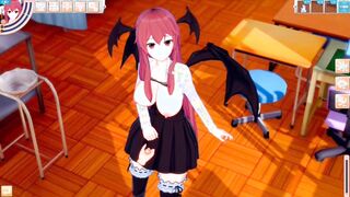 [Eroge Koikatsu! ] Touhou project Sex after rubbing the boobs of a small devil and having him serve as a standing handjob blowjob! Big breasts anime [hentai game]