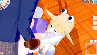 [Eroge Koikatsu! ] Touhou Project Sex after rubbing Moriya Suwako's boobs and having her serve as a standing handjob blowjob! Big breasts anime [hentai game]