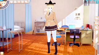 [Eroge Koikatsu! ] Touhou Project Matara Hidden Kina's boobs rubbed and Nio standing handjob fellatio sex after being served! Big breasts anime [Hentai game Toho]