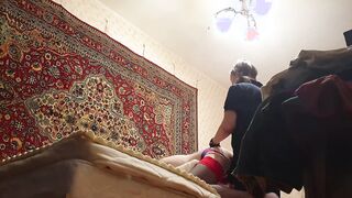 Cute Girl Pegging Her Man in Amateur Homemade Femdom Scene